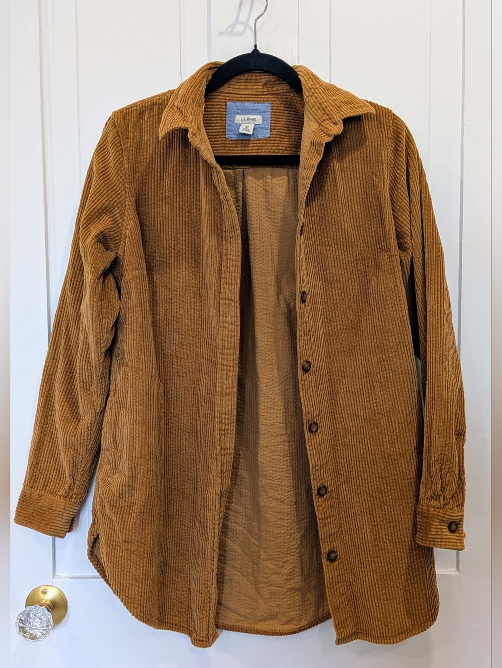 L.L. Bean Corduroy Shirt Jacket in Camel | Xsmall